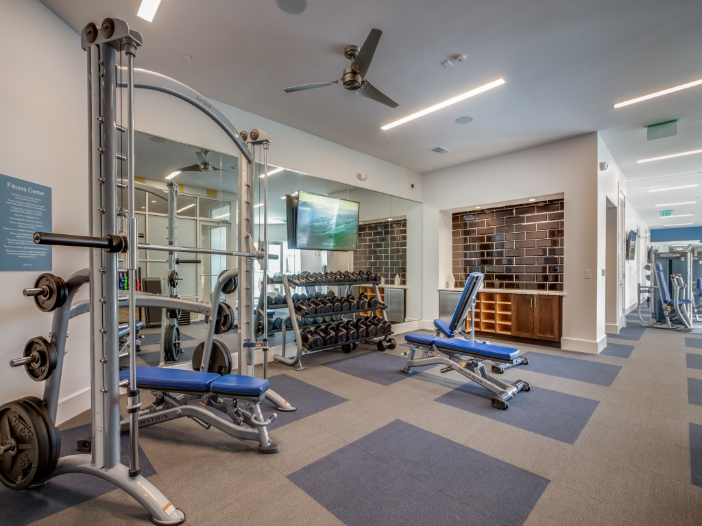 fitness center in luxury apartments near Humble, TX
